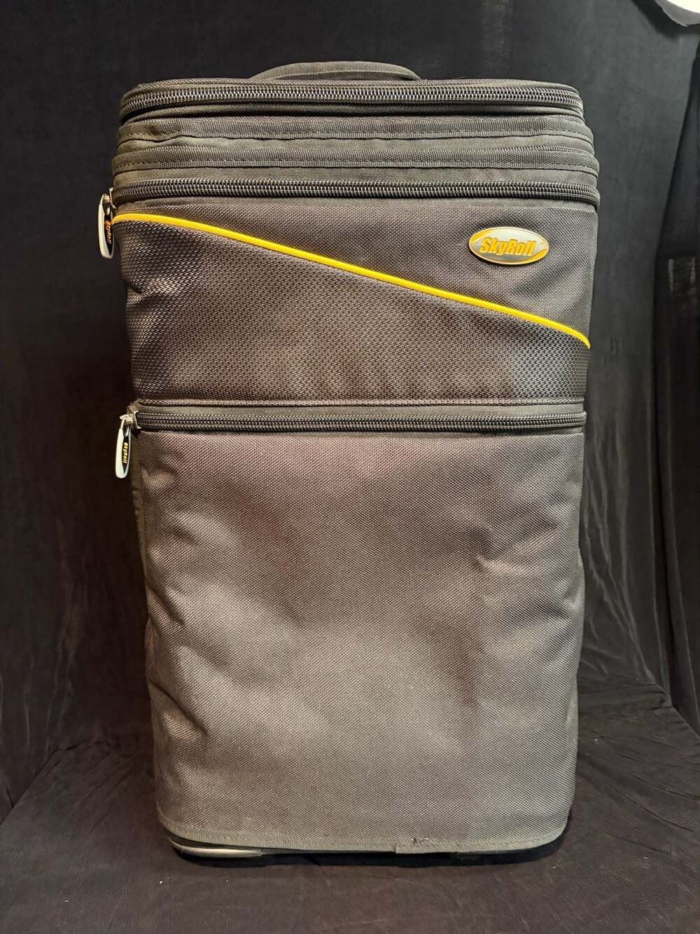 SkyRoll Black Nylon Roll-Up Carry-On Garment Bag Suitcase Luggage